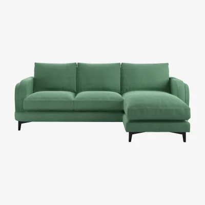 Sofa.com Boston Curved Arm RHF Chaise Sofa in Celadon Easy Cotton
