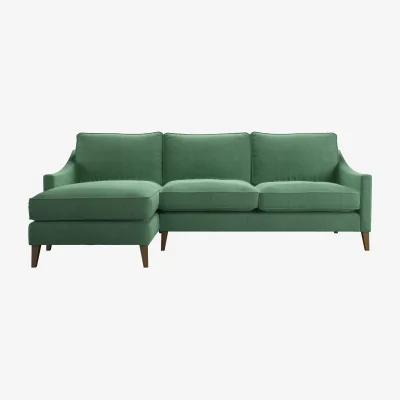 Sofa.com Iggy Medium LHF Chaise Sofa in Celadon Easy Cotton