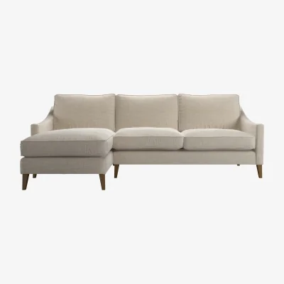 Sofa.com Iggy Medium LHF Chaise Sofa in Jasmine Silky Jacquard Weave