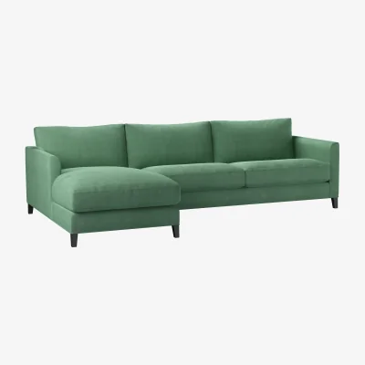 Sofa.com Izzy Large LHF Chaise Sofa in Celadon Easy Cotton