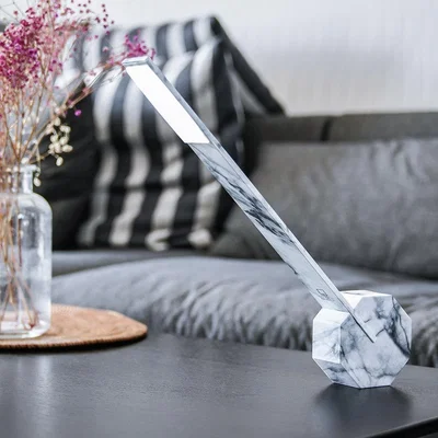 Amara Gingko - Octagon One Rechargeable Desk Light - White Marble