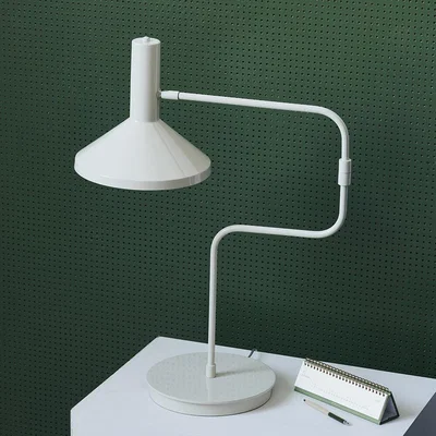 Amara Monograph - Desk Table Lamp - Ecru