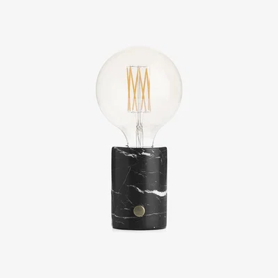 Amara Edgar Home - Orbis Lamp - Black Marble