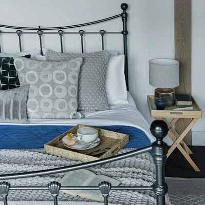 Amara Retreat - Wooden Stripe Table Lamp