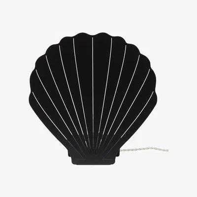 Amara Goodnight Light - Seashell Lamp - Black - 30cm