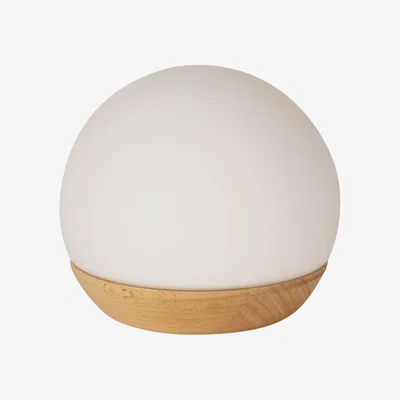 Amara Spring Copenhagen - Snowball Table Lamp - White/Oak - Large