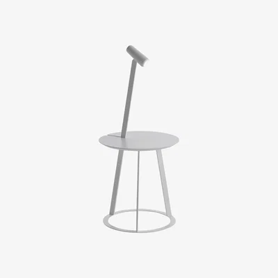 Amara Horm & Casamania - Albino Side Table & Lamp - White