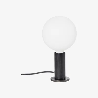 Amara Tala - Knuckle Sphere Bulb Table Lamp - Blackend Oak