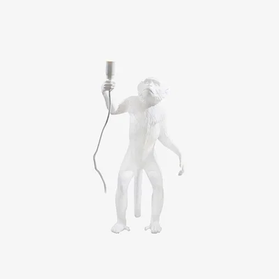 Amara Seletti - Monkey Lamp - Standing - White