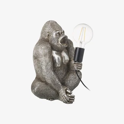 Amara Parlane - Elton the Gorilla Table Lamp - Platinum