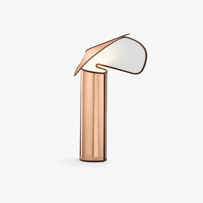 Amara Flos - Chiara Table Lamp - Pink Gold With Oxide Red Edge