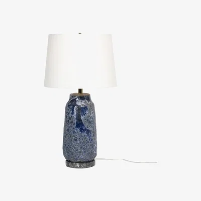 Amara Made Goods - Lamont Table Lamp - Blue Ceramic