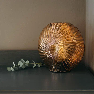 Atkin & Thyme Ripple Table Lamp Peach