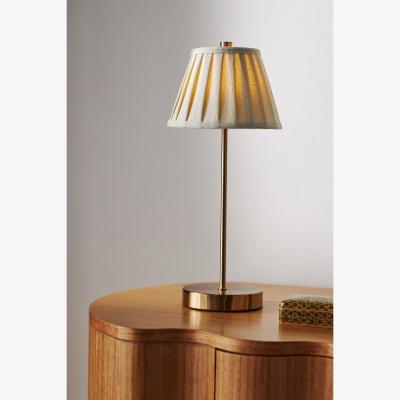 Anthropologie Gold Rechargeable Table Lamp