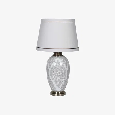 Barker and Stonehouse Grey Pattern Table Lamp | Barker & Stonehouse