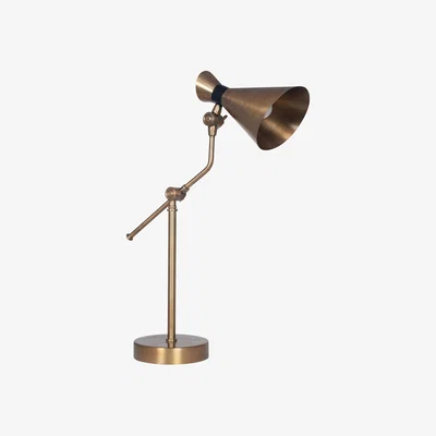 Barker and Stonehouse Conical Table Lamp, Gold Metal | Barker & Stonehouse