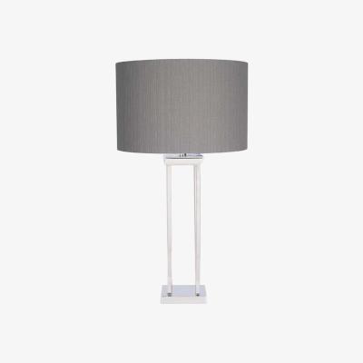 Barker and Stonehouse Nickel Four Post Table Lamp, Silver Metal | Barker & Stonehouse