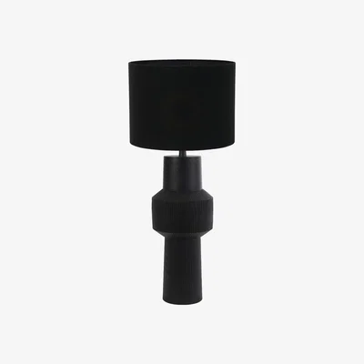 Barker and Stonehouse Black Sculpted Table Lamp Metal | Barker & Stonehouse
