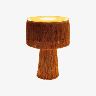Barker and Stonehouse Fringed Table Lamp, Orange | Barker & Stonehouse