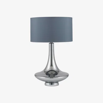 Barker and Stonehouse Grey Glass Table Lamp, Silver | Barker & Stonehouse