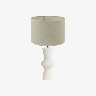 Barker and Stonehouse Ceramic Shaped Table Lamp, White | Barker & Stonehouse