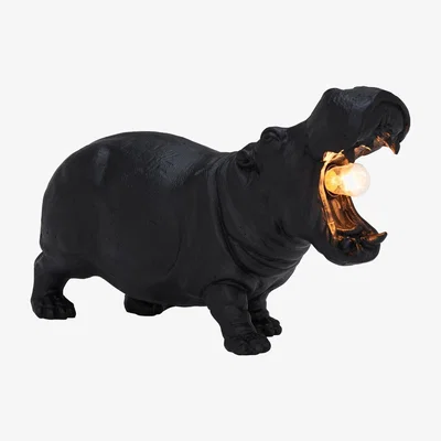 Barker and Stonehouse Matt Black Hippo Table Lamp | Barker & Stonehouse