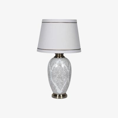 Barker and Stonehouse Grey Pattern Table Lamp Metal | Barker & Stonehouse