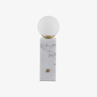 Barker and Stonehouse White Marble Orb Table Lamp | Barker & Stonehouse