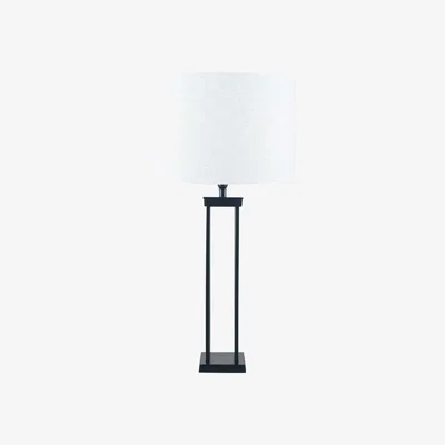Barker and Stonehouse Four Post Table Lamp, Black Metal | Barker & Stonehouse