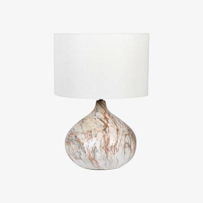 Barker and Stonehouse Marbled Table Lamp, Neutral Ceramic | Barker & Stonehouse