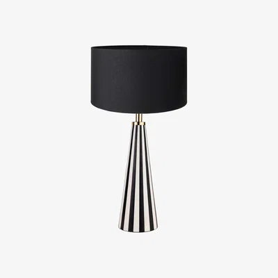 Barker and Stonehouse Black White Striped Table Lamp | Barker & Stonehouse