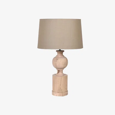 Barker and Stonehouse Wooden Table Lamp, Neutral Mango Wood | Barker & Stonehouse