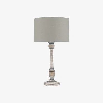 Barker and Stonehouse Grey/White Wash Wood Table Lamp | Barker & Stonehouse
