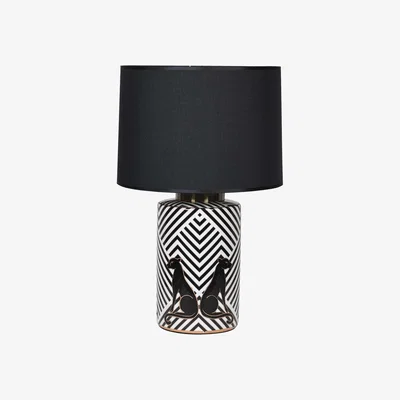 Barker and Stonehouse Monochrome Leopard Table Lamp Black