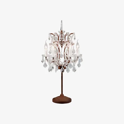 Barker and Stonehouse Timothy Oulton Crystal Table Lamp, Brown Metal | Barker & Stonehouse