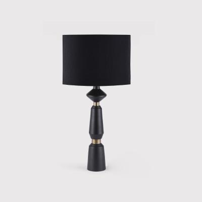 Barker and Stonehouse Shaped Black Table Lamp, Round | Barker & Stonehouse