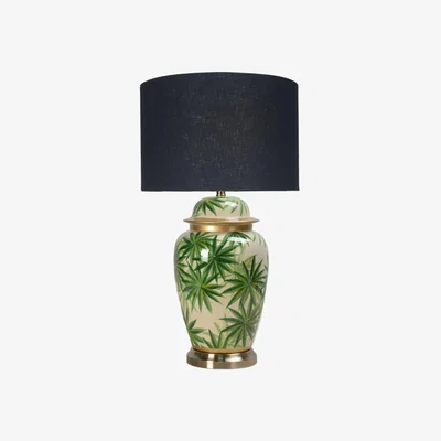 Barker and Stonehouse Urn Table Lamp, Green Ceramic | Barker & Stonehouse