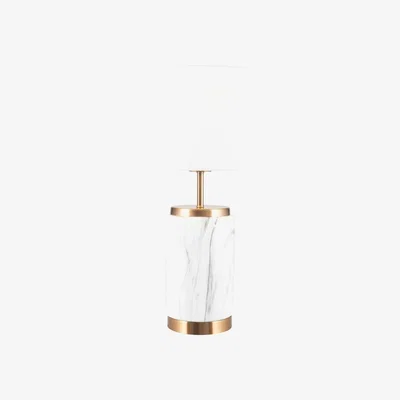 Barker and Stonehouse Marble Effect Ceramic Table Lamp, White and Gold