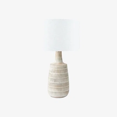 Barker and Stonehouse Textured Wood Table Lamp, Neutral | Barker & Stonehouse