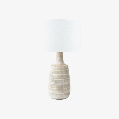 Barker and Stonehouse Textured Wood Table Lamp, Neutral | Barker & Stonehouse