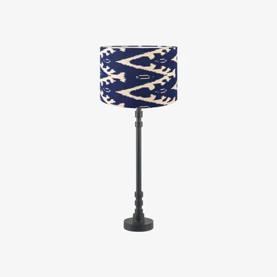 Barker and Stonehouse Blue Ikat Table Lamp, Navy | Barker & Stonehouse