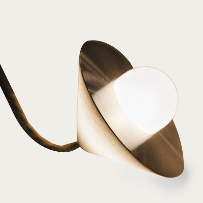 Bombinate.com Brushed Aged Brass Alba Top Table Lamp - UK Plug