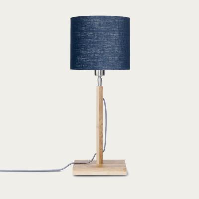 Bombinate.com Natural/Blue Denim Fuji Bamboo Table Lamp