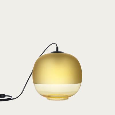 Bombinate.com Amber Glass Bale Table Lamp