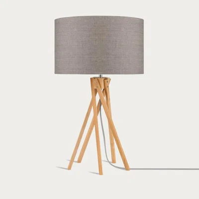 Bombinate.com Natural/Linen Dark Kilimanjaro Bamboo Table Lamp
