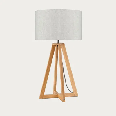 Bombinate.com Natural/Linen Light Everest Bamboo Table Lamp