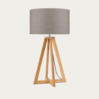 Bombinate.com Natural/Linen Dark Everest Bamboo Table Lamp