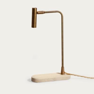 Bombinate.com Brushed Brass/White Terrazzo Book Table Lamp - EU Plug
