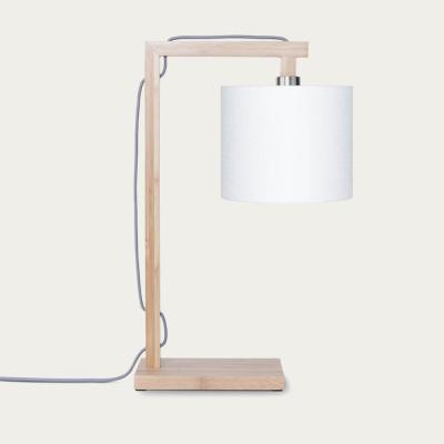 Bombinate.com Natural/White Himalaya Bamboo Table Lamp