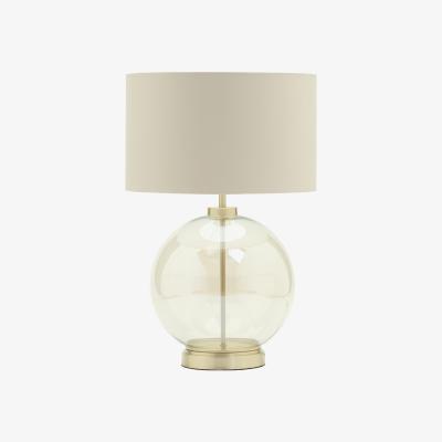 BHS.com Metro Clear Glass Sphere Table Lamp, Satin Brass and Champagne
